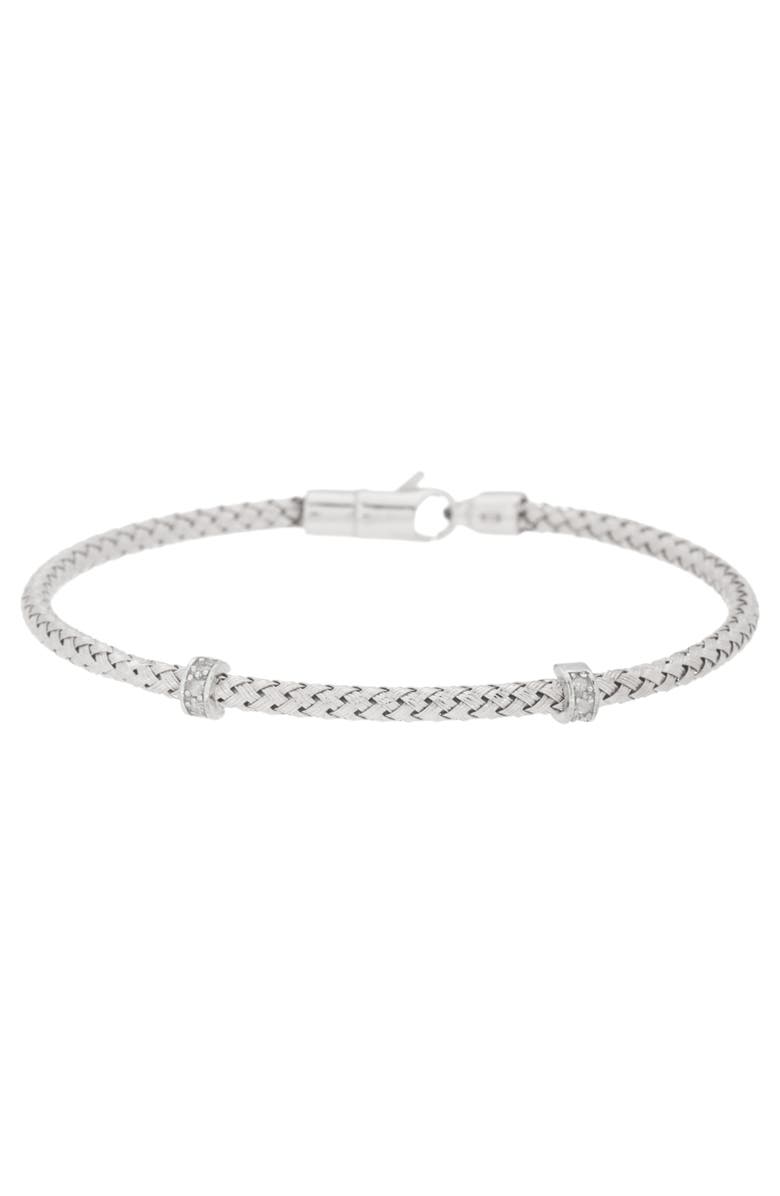 MESHMERISE Diamond Embellished Flex Chain Bracelet - 0.1ct, Main, color, 