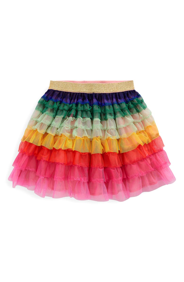 Mini Boden Kids' Tiered Tulle Skirt, Main, color, Rainbow