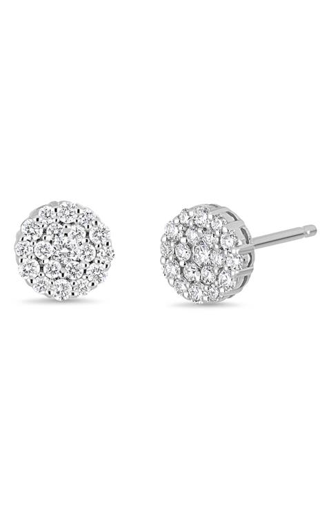 Mika Pavé Diamond Stud Earrings