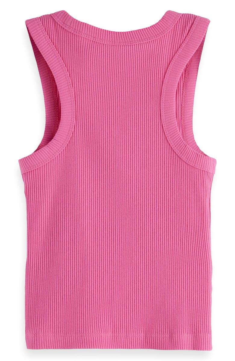 Scotch & Soda Kids' Slim Fit Stretch Cotton Rib Tank, Alternate, color, Chateau Rose
