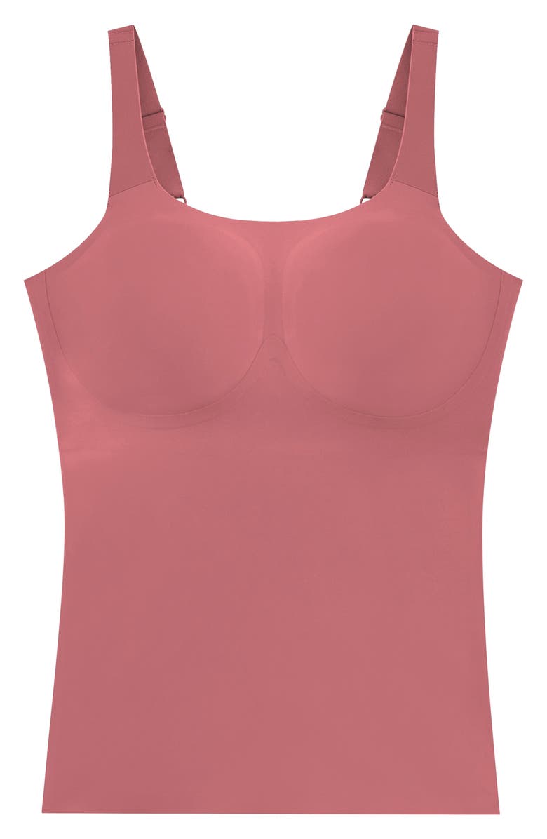 Evelyn & Bobbie Structured Scoop Bra Tank, Alternate, color, Pink Canyon