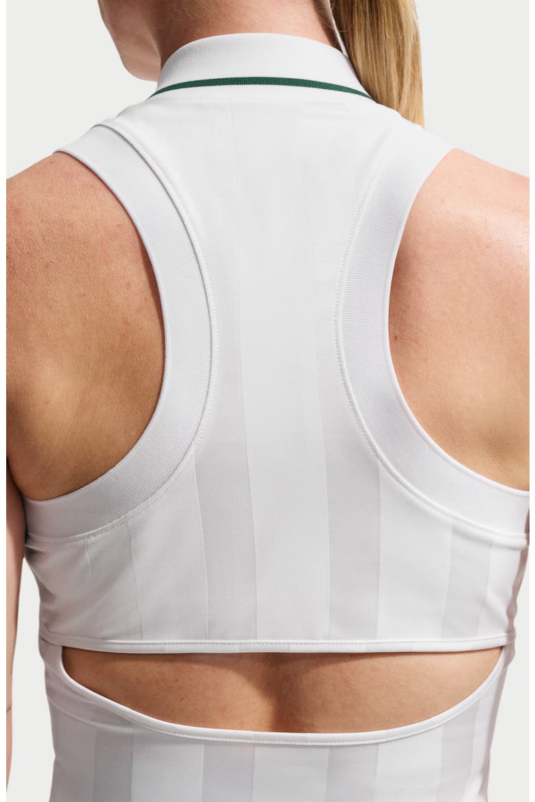 Court V-Neck Sleeveless Performance Tank, Alternate, color, WHITE