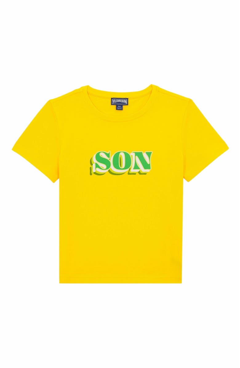 Vilebrequin Kids' Dad and Son Cotton T-Shirt, Main, color, Soleil