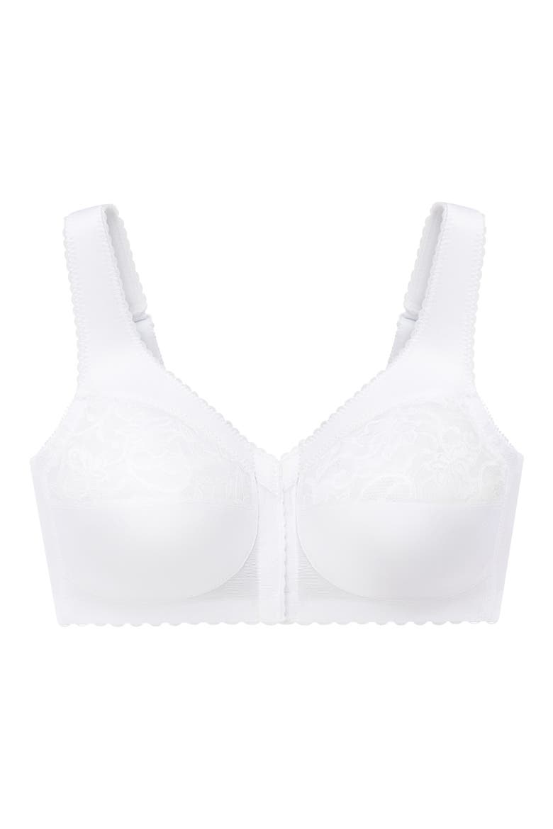 MagicLift® Front Close Support Bra, Alternate, color, WHITE