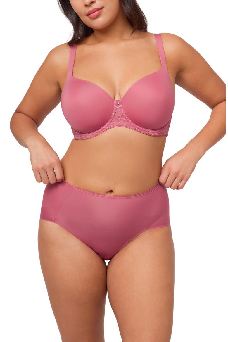 Pure Plus Underwire T-Shirt Bra, Alternate, color, LIPSTICK