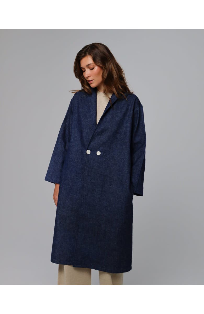 JUANA Denim Atelier Trench Coat, Main, color, Denim