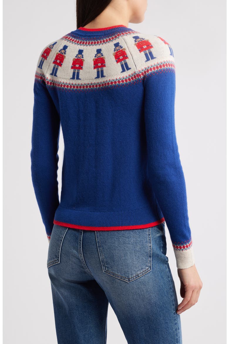 Edie Holiday Fair Isle Sweater, Alternate, color, NAVY SOLDIERS