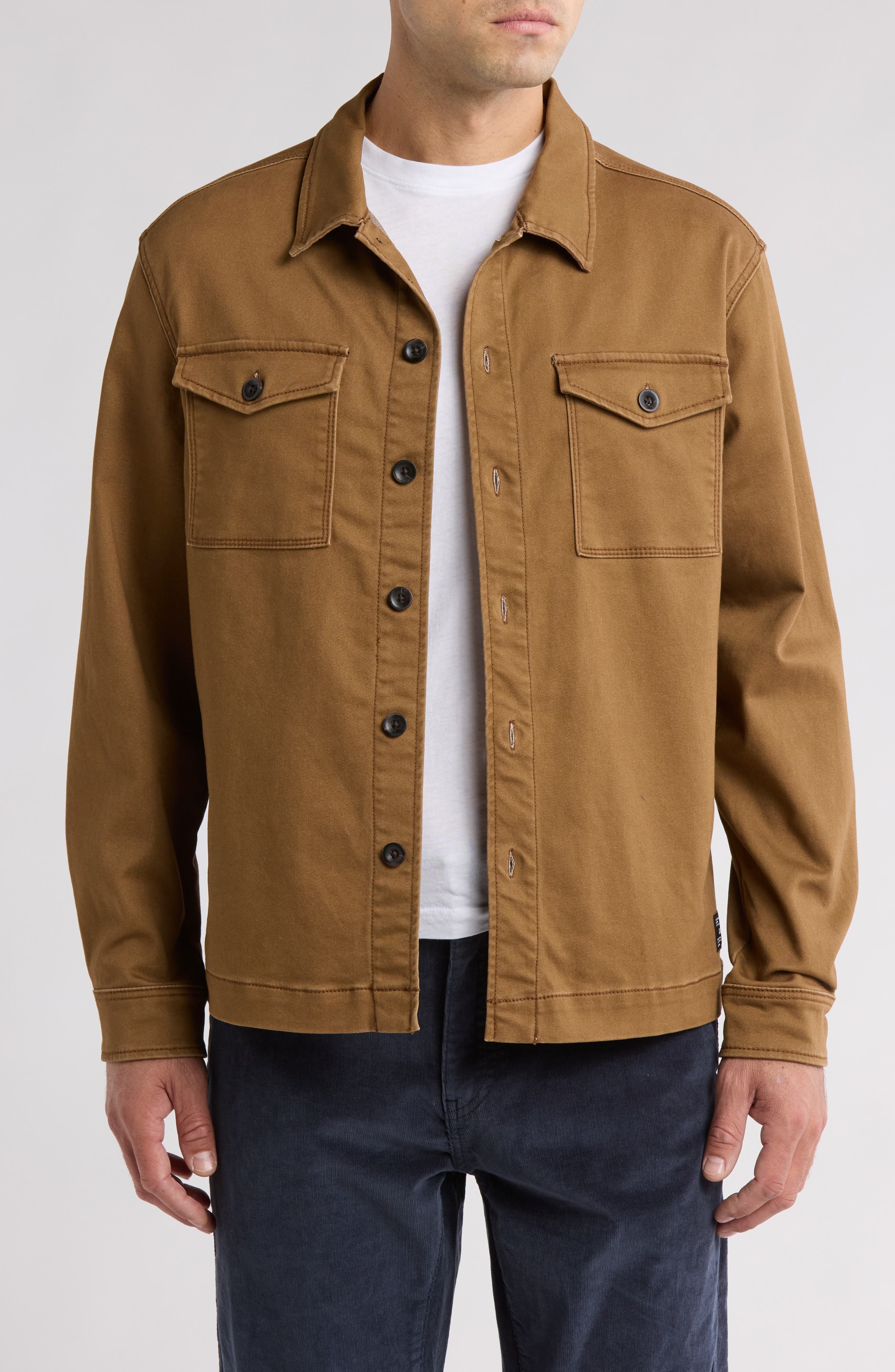 Lounge Twill Knit Shirt Jacket