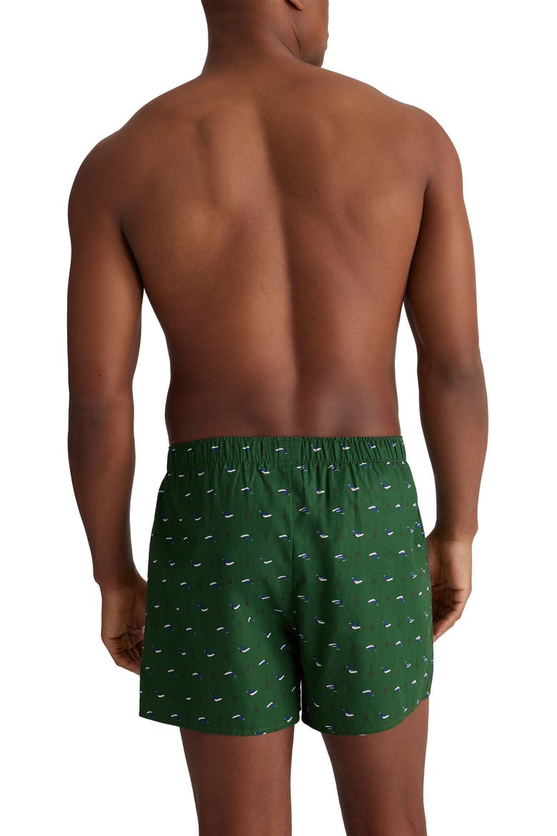 Assorted 3-Pack Woven Cotton Boxers, Alternate, color, SITTING DUCK/CAB PLAID/ BLUE