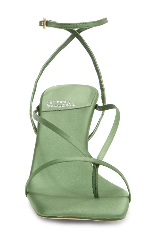 Jeffrey Campbell Fluxx Sandal In Green Satin