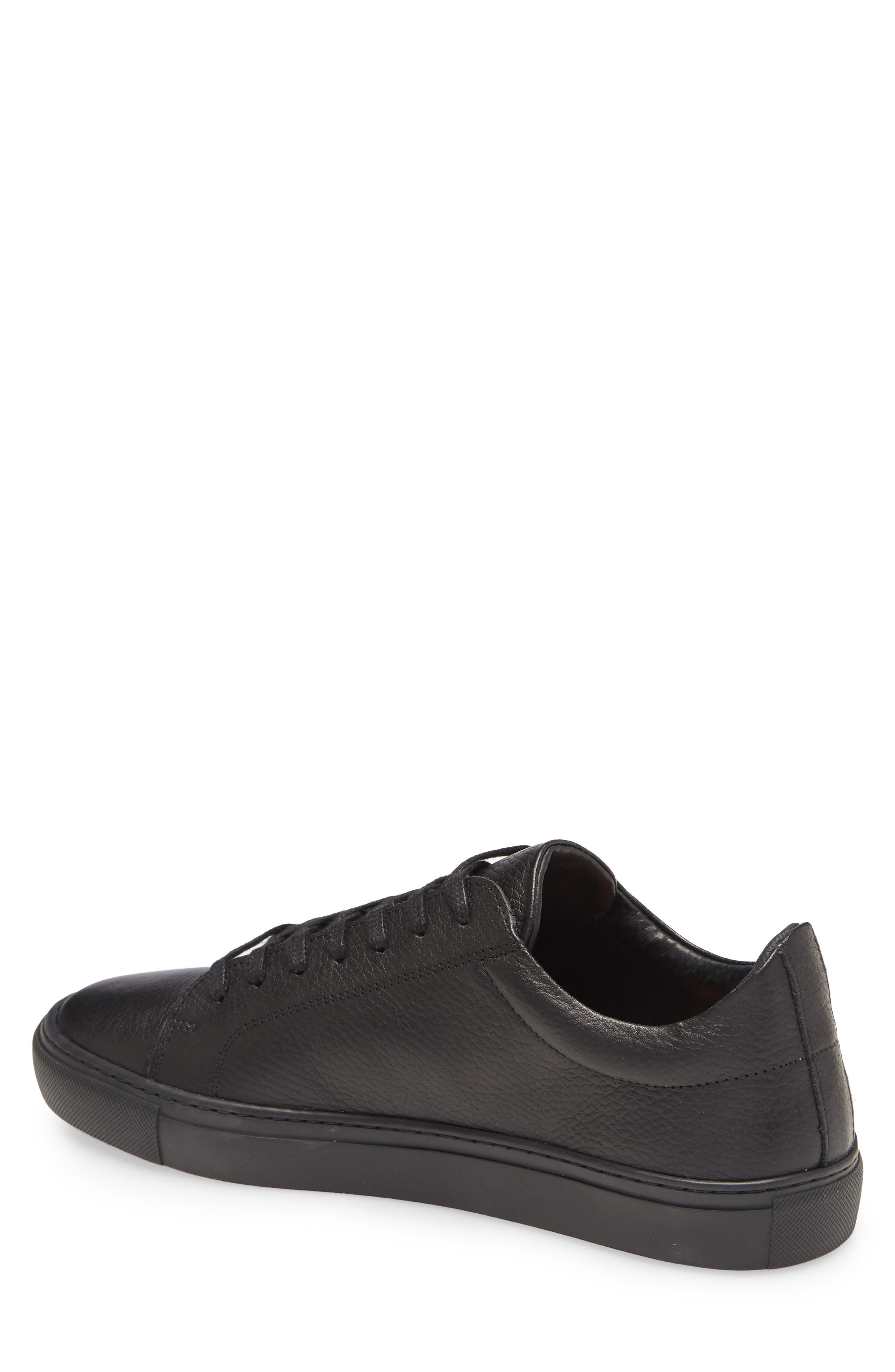Damian Lace-Up Sneaker, Alternate, color, BLACK TUMBLED LEATHER