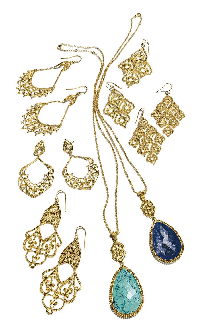 Argento Vivo Small Chandelier Earrings, Alternate, color, GOLD