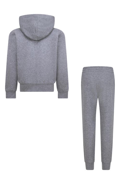 Jordan Kids' Brooklyn Fleece Full Zip Hoodie & Joggers Set In Gray