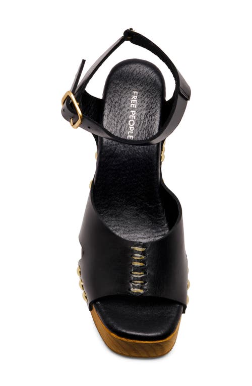 Free People Cecily Ankle Strap Platform Sandal In Black