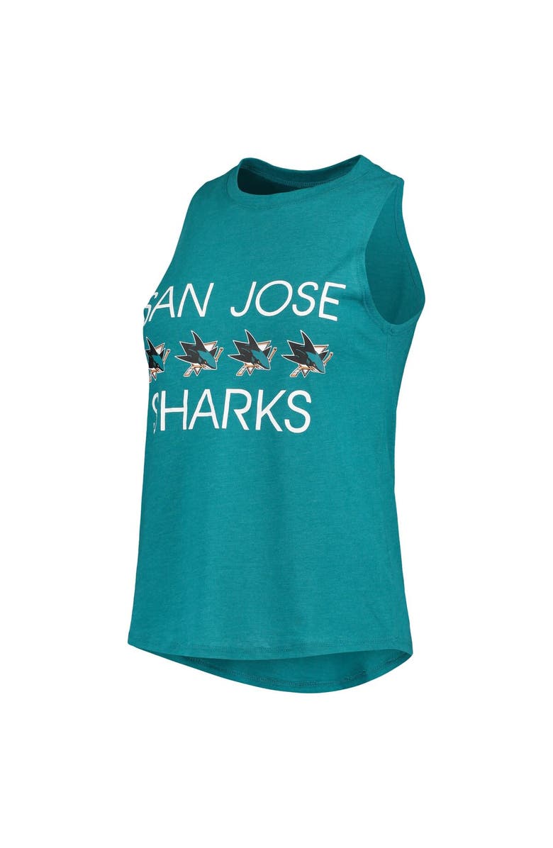 CONCEPTS SPORT Women's Concepts Sport Teal/Black San Jose Sharks Meter Tank Top & Pants Sleep Set, Alternate, color, 