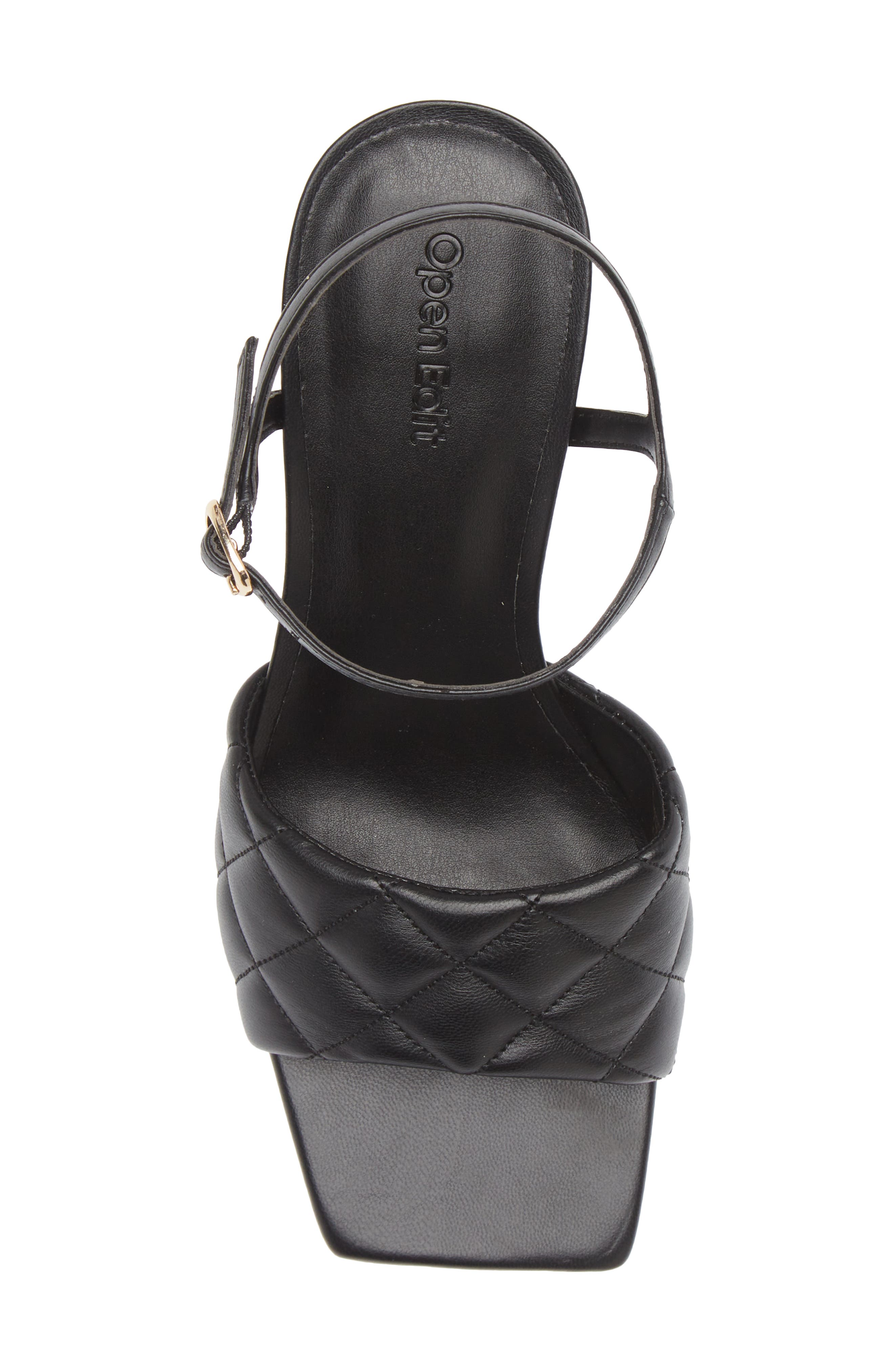 Open Edit Austyn Quilted Sandal, Alternate, color, 