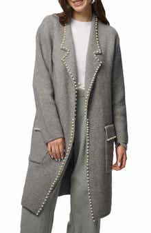 Faux Pearl Cardigan Jacket