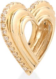 Adina Reyter Groovy Heart Diamond Pavé Pendant Charm