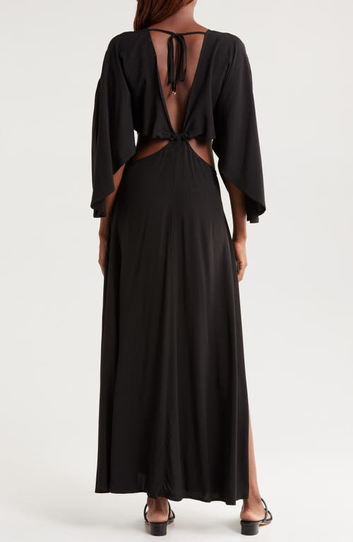 Boamar Avalon Cutout Cover-up Maxi Dress In Black