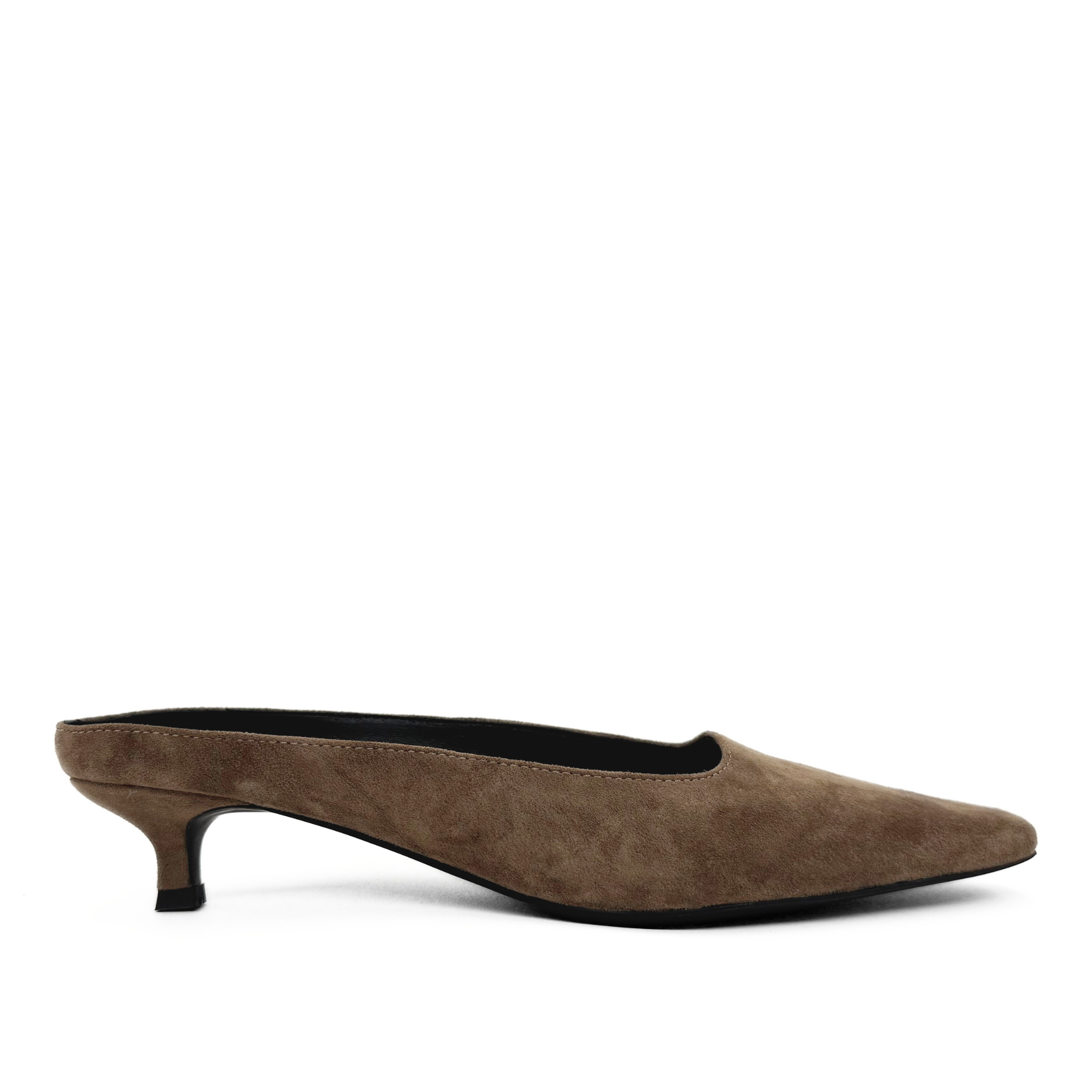 Mona Kitten Heel Mules, Main, color, Taupe