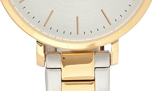 Fossil Carlie Two Tone Bracelet Watch In Gold