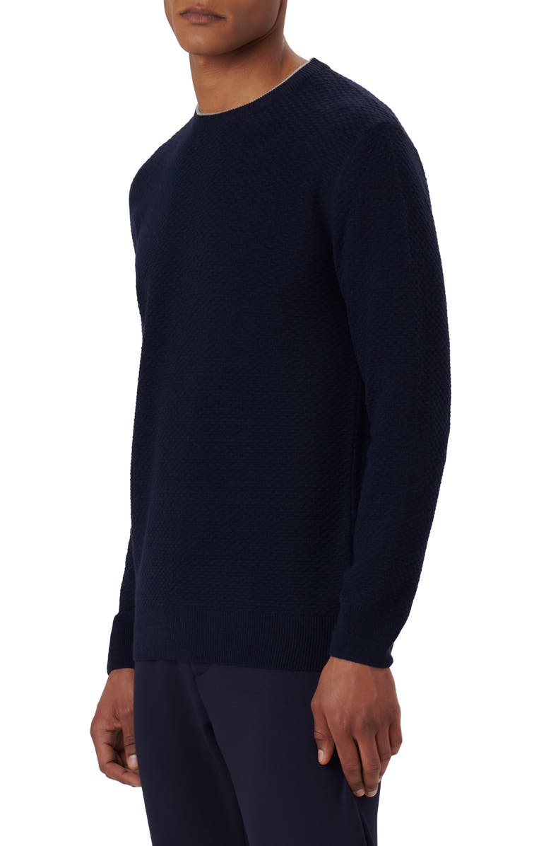 Bugatchi Merino Wool & Cashmere Blend Waffle Stitch Sweater, Alternate, color,