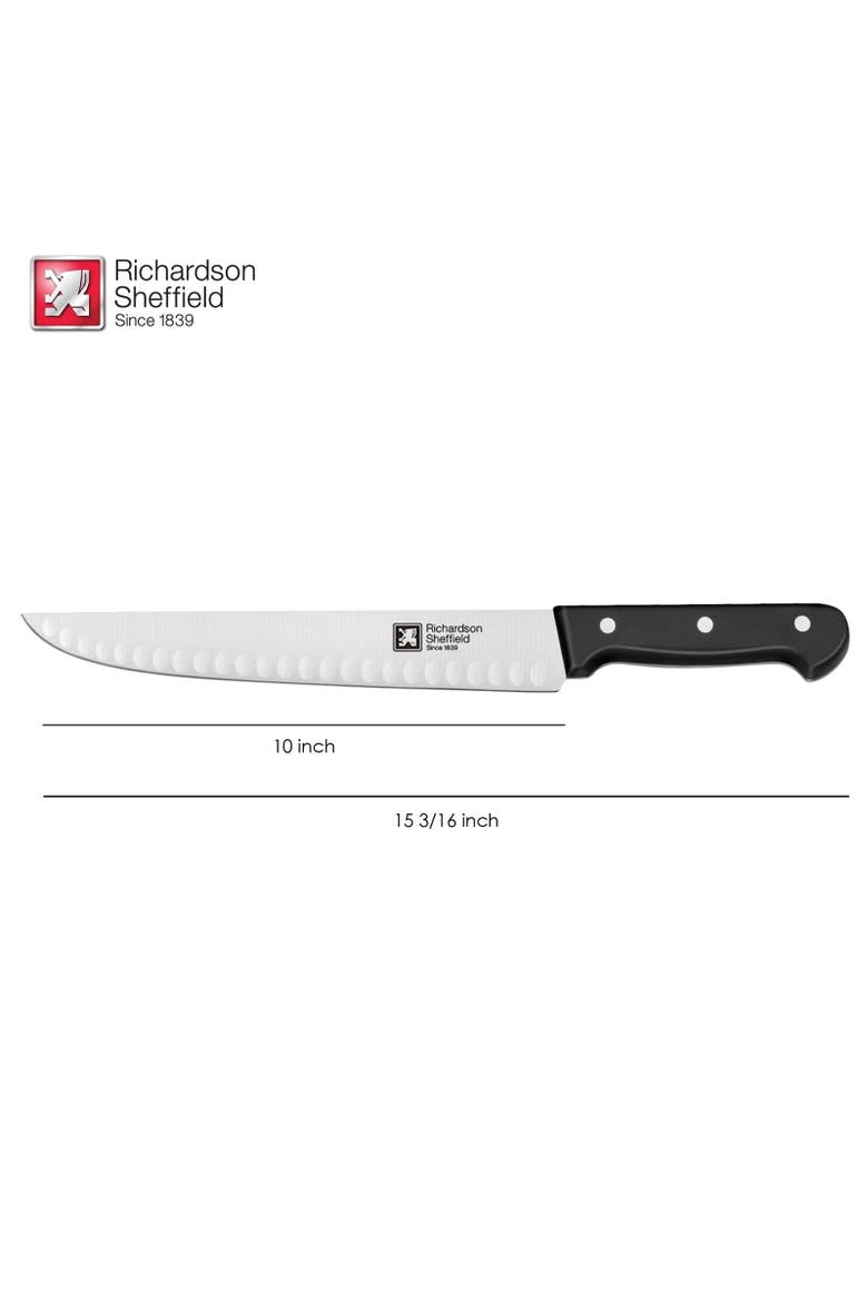Universal 10-Inch Butcher Knife with Notches, Alternate, color, Silver