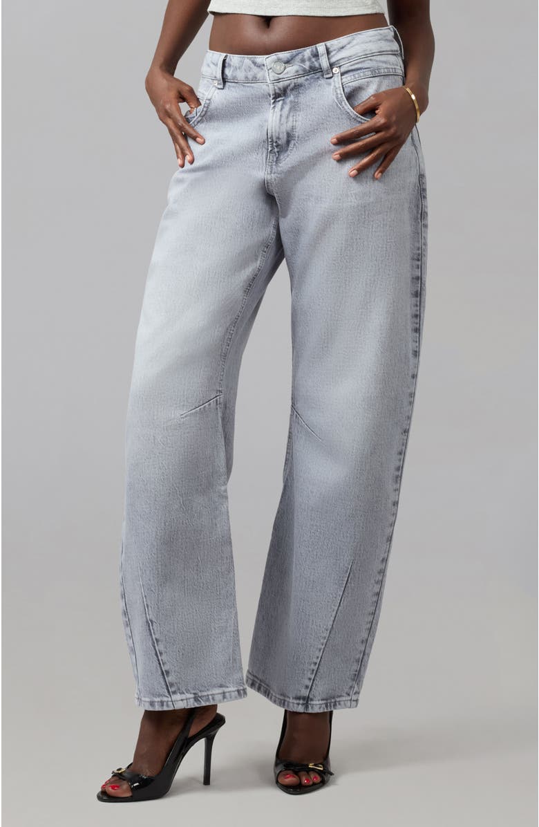 Lola Denim Lennox High Rise Barrel Jeans, Alternate, color, Monochrome