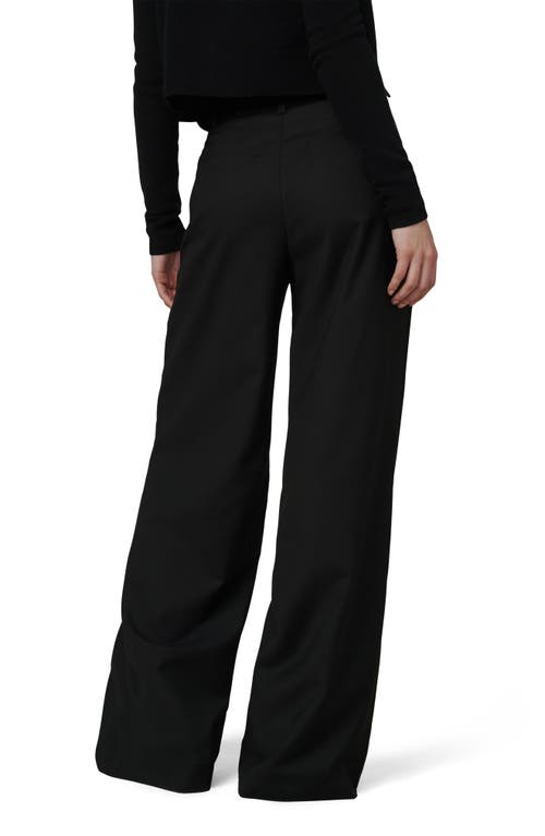 Joe's The Dani Pleated Wide Leg Pants In Black