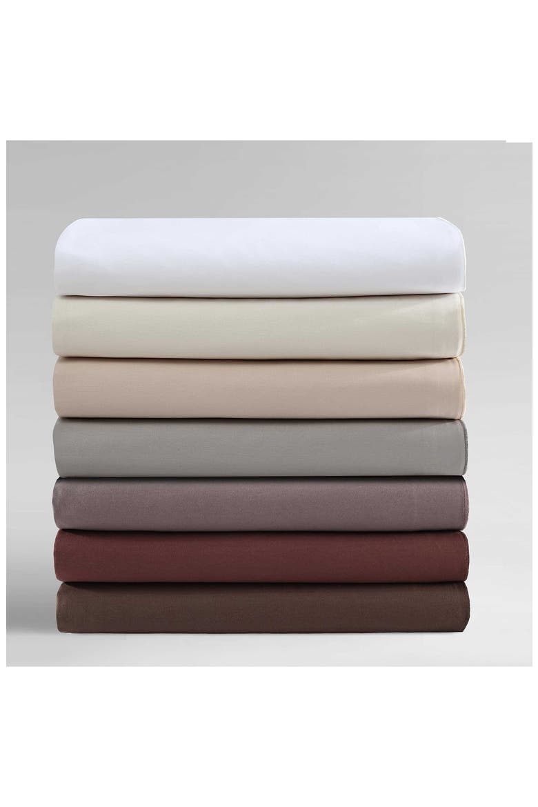Pearl Edge 300 Thread Count Sateen Sheet Set, Alternate, color, ELK BROWN