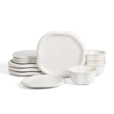 Amorphous Stoneware 16-Piece Dinnerware Set
