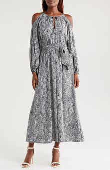 Playa Python Long Sleeve Maxi Dress