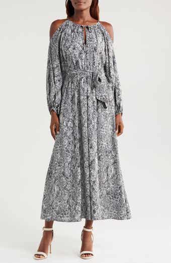 Playa Python Long Sleeve Maxi Dress