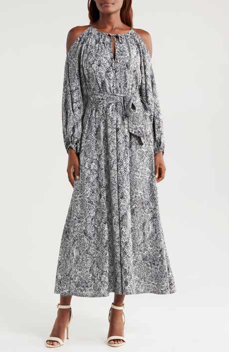 Playa Python Long Sleeve Maxi Dress