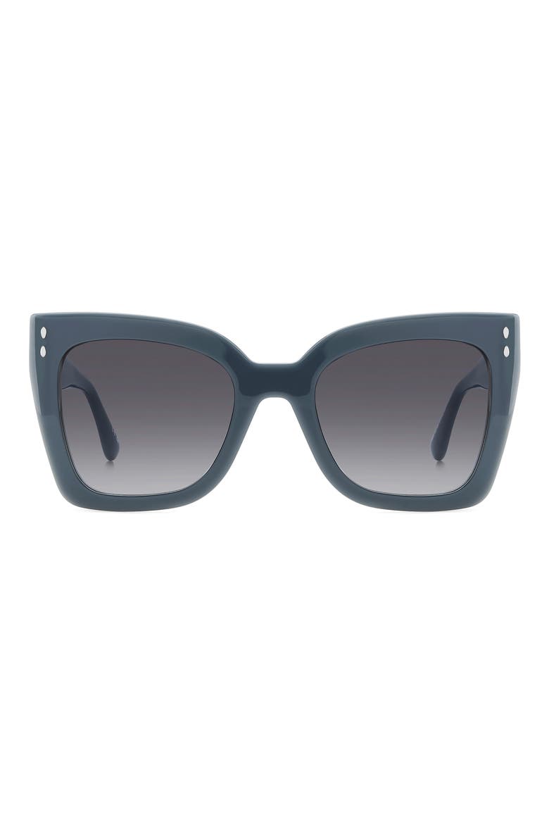 53mm Butterfly Sunglasses, Main, color, GREY/ GREY AZURE