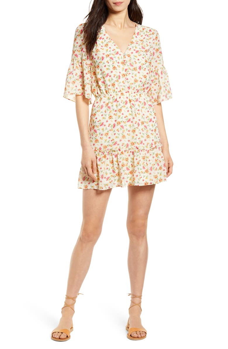 Lost + Wander Love in Bloom Floral Minidress, Main, color,
