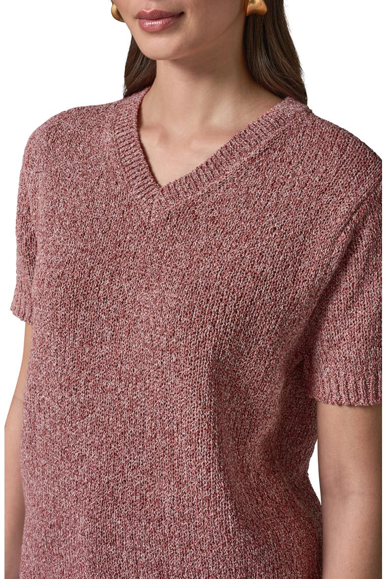 Cotton Blend V-Neck Sweater, Alternate, color, SUNBAKED MULTI