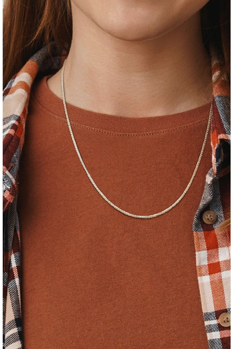 Round Box Link Chain Necklace, 1.60mm, Alternate, color, WHITE GOLD