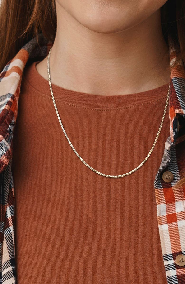 DELMAR Round Box Link Chain Necklace, 1.60mm, Alternate, color, 