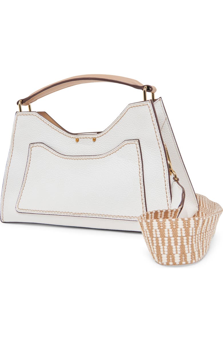 Dolce Vita Tarifa Leather Top Handle Bag, Alternate, color, White