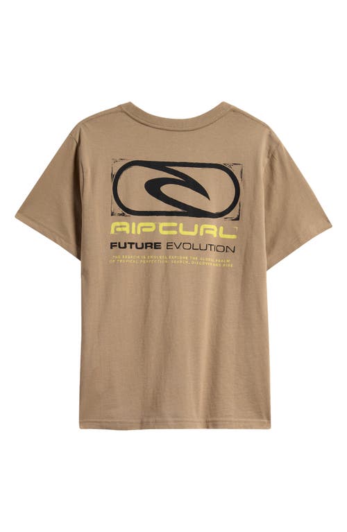 Rip Curl Kids' Evolution Cotton Graphic T-shirt In Sand Dune
