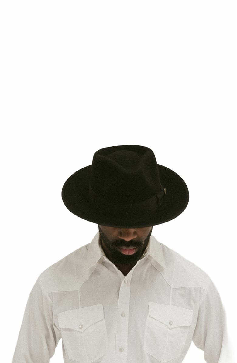 Two Roads Hat Co. Waterloo Fedora, Alternate, color, Black