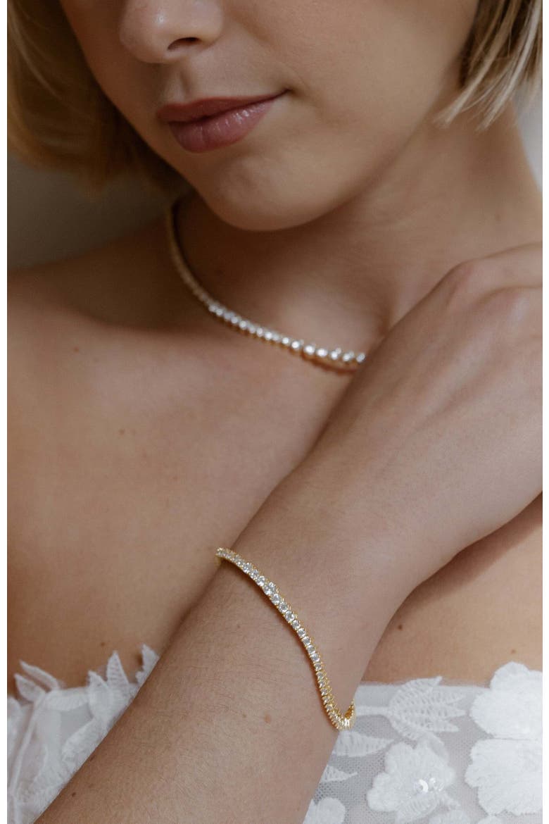 Vanderbilt Crystal Bracelet, Alternate, color, Gold