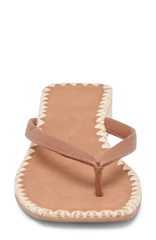 Dolce Vita Barty Flip Flop In Cognac Leather