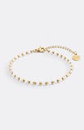 Mint & Lily Birthstone and Gold Bead Bracelet