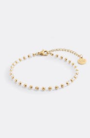 Mint & Lily Birthstone and Gold Bead Bracelet