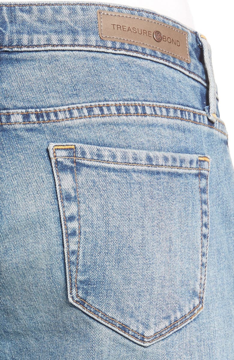 Treasure & Bond Treasure&Bond Release Hem Crop Straight Leg Jeans, Alternate, color, 
