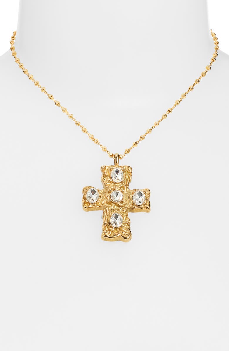 VIDAKUSH Primary Belvedere Necklace, Alternate, color, Gold/ Clear