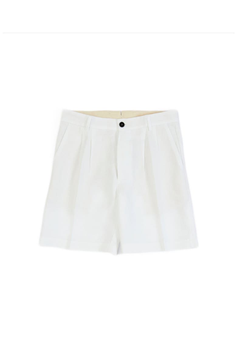 Bermuda Cotton Shorts, Main, color, WHITE