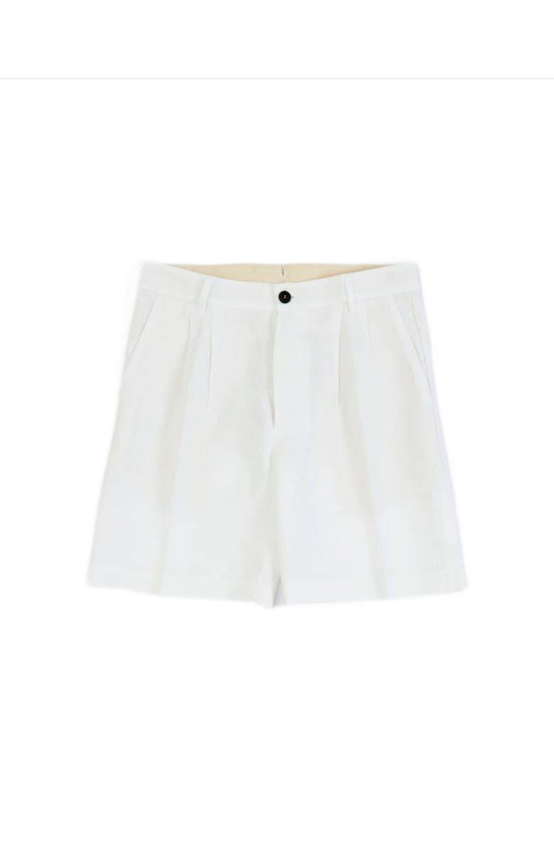 Fortela Striped Seersucker Bermuda Shorts, Main, color, White